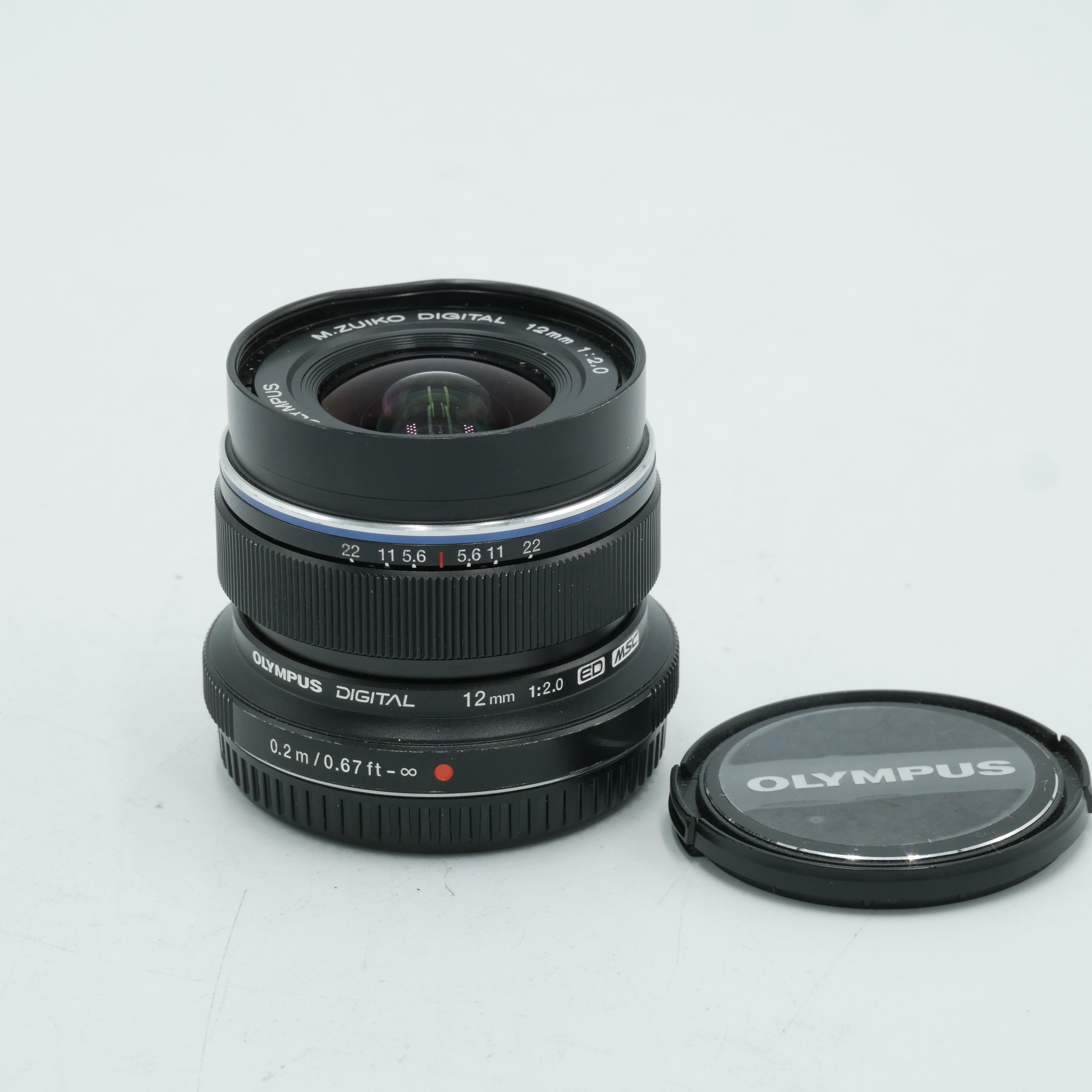 Olympus M.Zuiko Digital ED 12mm f/2 Lens (Black) *USED*