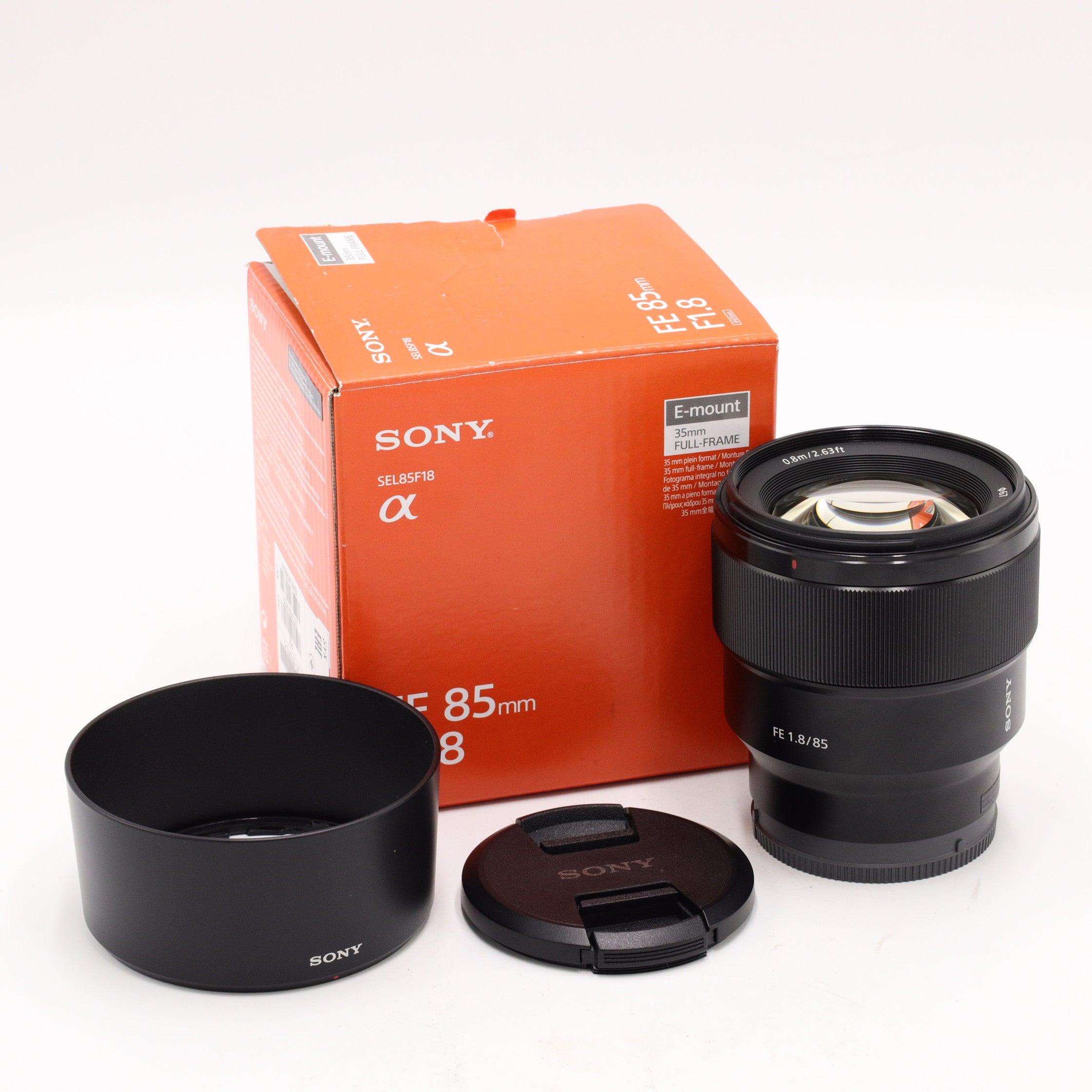 Sony FE 85mm F1.8 レンズ + おまけ Sony FE 85mm f/1.8 Lens *OPEN BOX*
