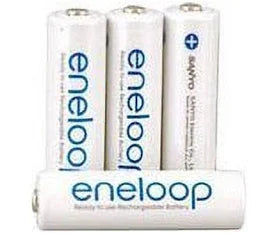 Panasonic (Sanyo) Eneloop 4 Pack AA NiMH Pre-Charged Rechargeable Batteries