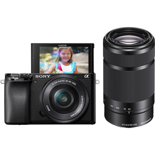 Sony Alpha a6100 APS-C Mirrorless Camera with 16-50mm and 55-210mm Len