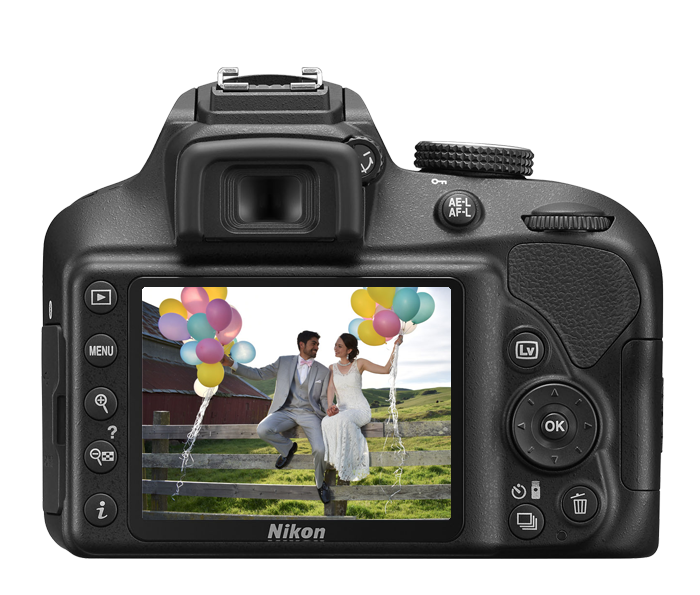 Nikon  D3400 (Black) 2 lens kit - AF-P 18-55 VR & AF-P 70-300 Camera Kit - 1573