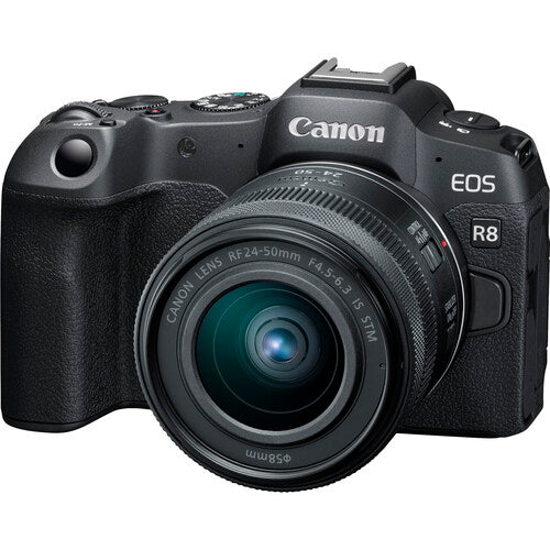 Canon EOS R8 Mirrorless Camera with RF 24-50mm f-4.5-6.3 IS STM Lens