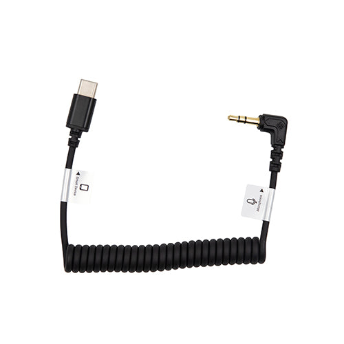 3.5mm & 2.5mm Audio to USB C Cable, 90 Degree angle USB Type-C to