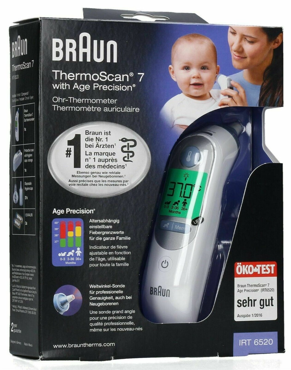 Braun Thermoscan 7 Digital Ear Thermometer - 200 Picies - INFINITY