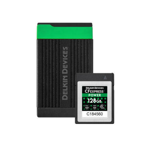 Delkin Devices 128GB CFexpress Power Memory Card with USB 3.2 CFExpress Card Reader