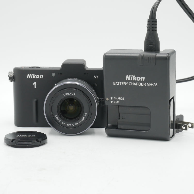 Nikon 1 V1 Mirrorless Digital Camera with 10-30mm Lens (Black) *USED*