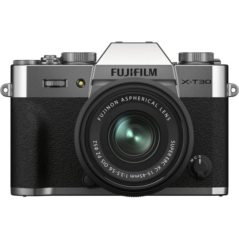 FUJIFILM X-T30 II Mirrorless Digital Camera with 15-45mm Lens -  Silver *OPEN BOX*