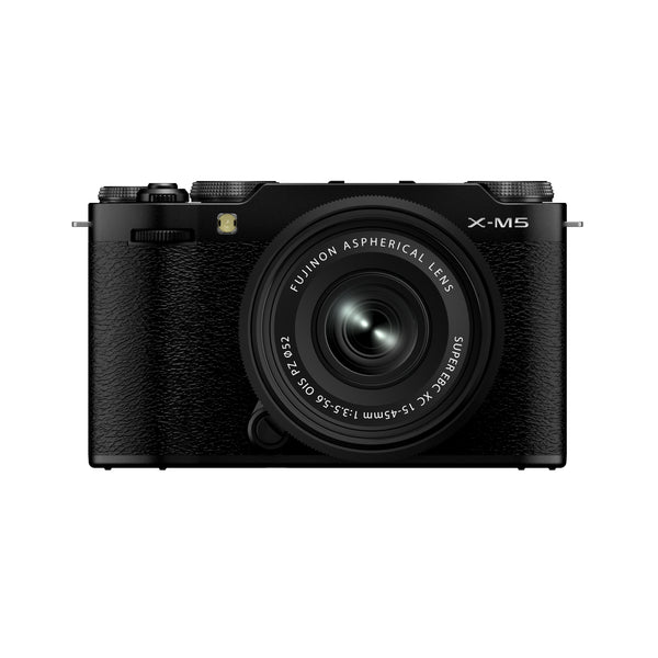 FUJIFILM X-M5 Mirrorless Camera with 15-45mm f/3.5-5.6 Lens (Black)