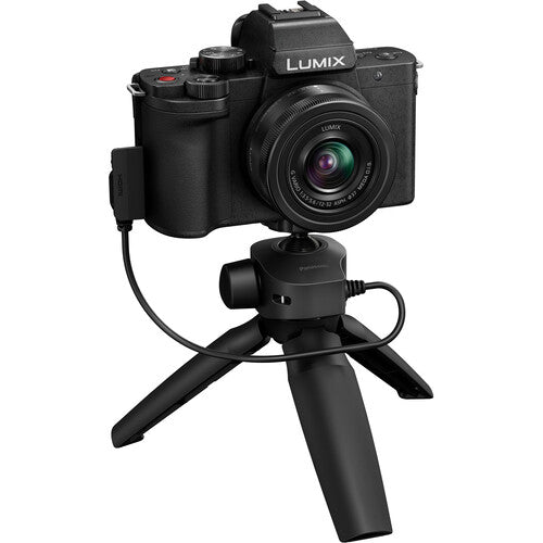 Panasonic Lumix G100D Mirrorless Camera with 12-32mm Lens and Tripod Grip