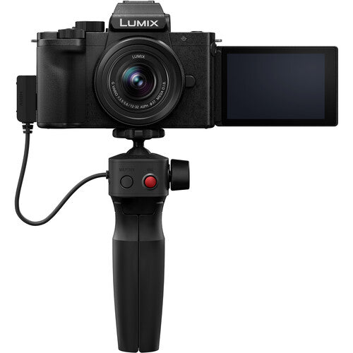 Panasonic Lumix G100D Mirrorless Camera with 12-32mm Lens and Tripod Grip