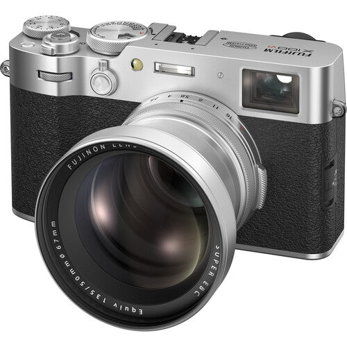 FUJIFILM X100VI Silver Camera With Wide And Tele Conversion Lenses