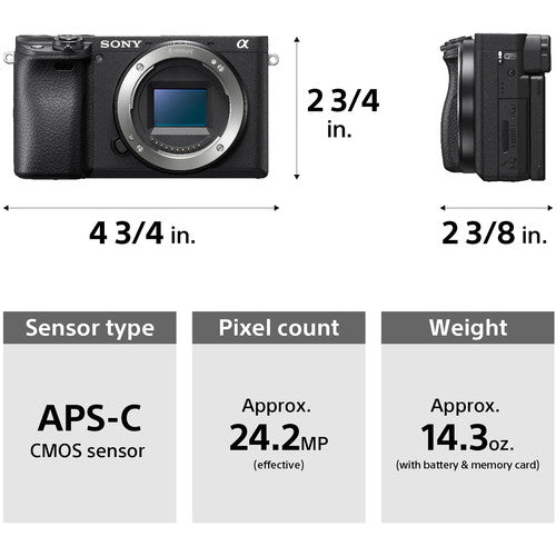 Sony a6400 Mirrorless Camera with 16-50mm f/3.5-5.6 II Lens