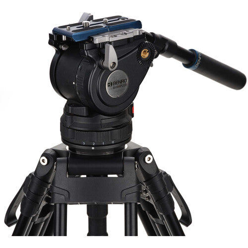 Benro A673LL Lightning Lock Tripod Kit with BV6H PLUS Head (Aluminum, 75mm Bowl)
