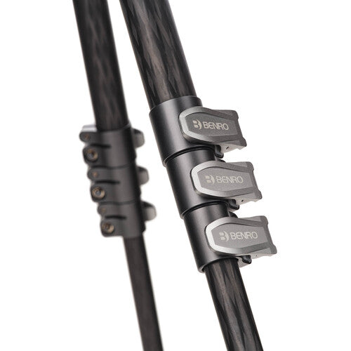 Benro Mammoth Series 3 4-Section Flip-Lock Carbon Fiber Tripod Kit with BV6H PLUS Head