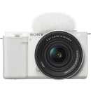 Sony ZV-E10 Mirrorless Camera with 16-50mm f/3.5-5.6 II Lens (White)