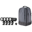 Westcott FJ100 Strobe 4-Light Backpack Kit with FJ-T1 M Multi-Brand Wireless Trigger