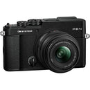 OM SYSTEM PEN Mirrorless Camera with 14-42mm III and 40-150mm R Lenses (Black)