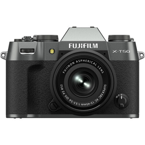 FUJIFILM X-T50 Mirrorless Camera with 15-45mm f/3.5-5.6 Lens (Charcoal Silver) *OPEN BOX*