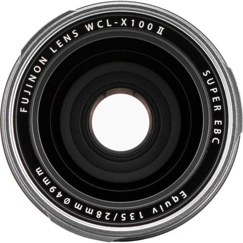 FUJIFILM X100VI Silver Camera With Wide Conversion Lens