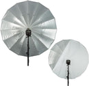 Paul C. Buff 86" Soft Silver PLM Umbrella with White Front Diffusion Fabric Package