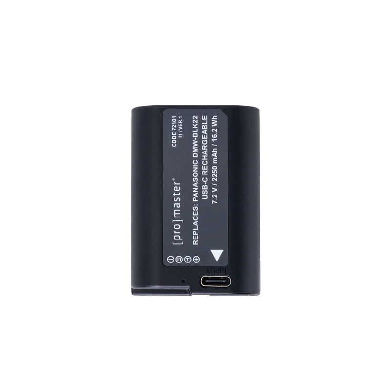 ProMaster Li-ion Battery For Panasonic DMW-BLK22 With USB-C Charging