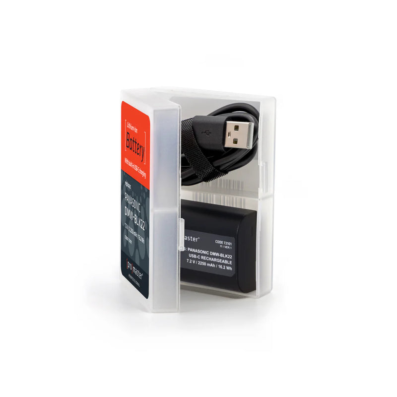 ProMaster Li-ion Battery For Panasonic DMW-BLK22 With USB-C Charging