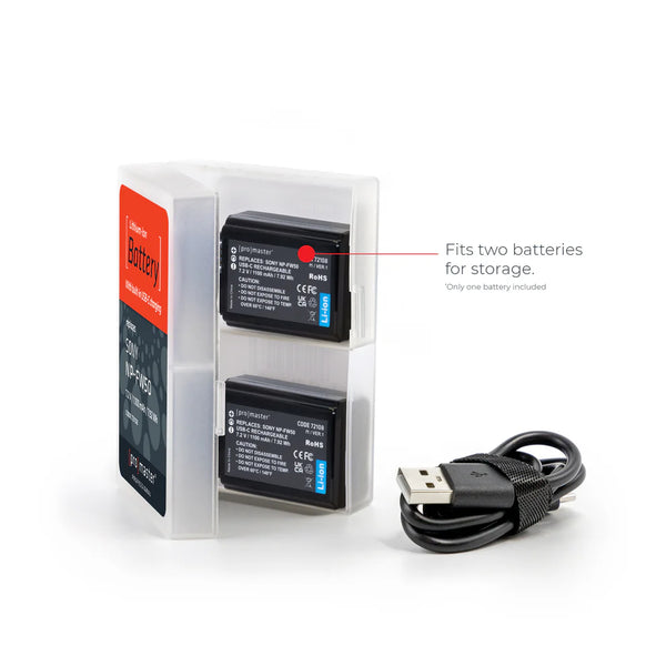 ProMaster  Li-ion Battery For Sony NP-FW50 With USB-C Charging