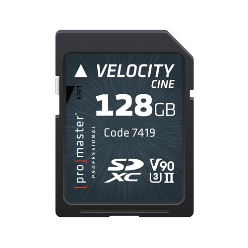 ProMaster 128GB SDXC Velocity CINE USH-II V90 Memory Card