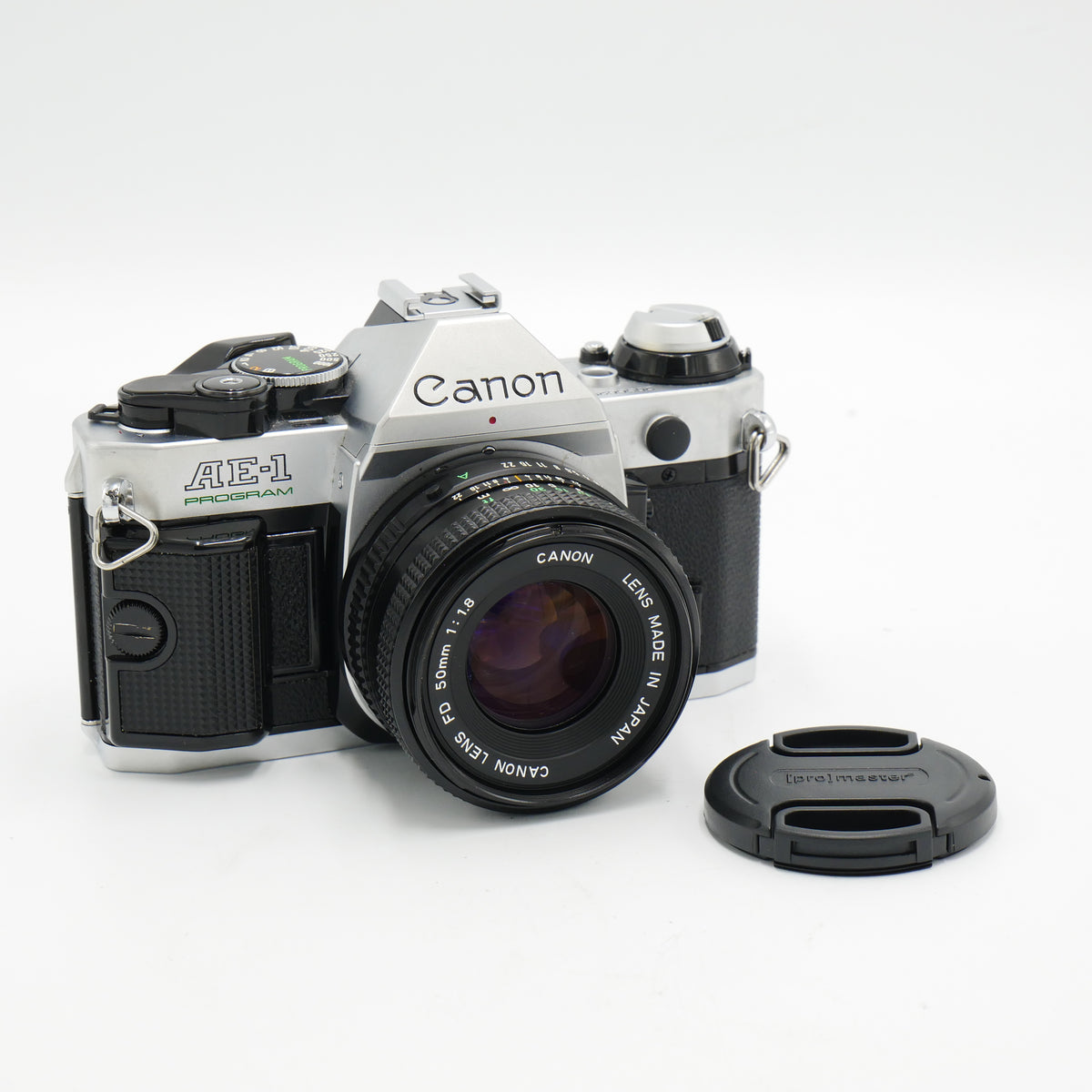 Canon AE-1 Program 35mm Film Camera with FD 50mm F/1.8 Lens