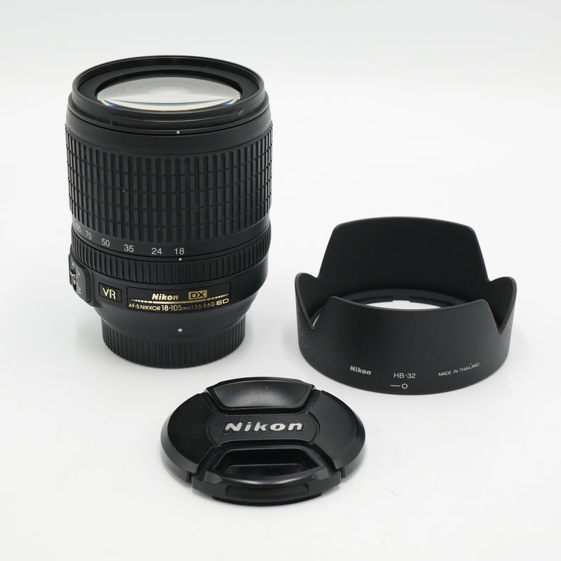 Nikon AF-S DX NIKKOR 18-105mm f/3.5-5.6G ED VR Lens *USED
