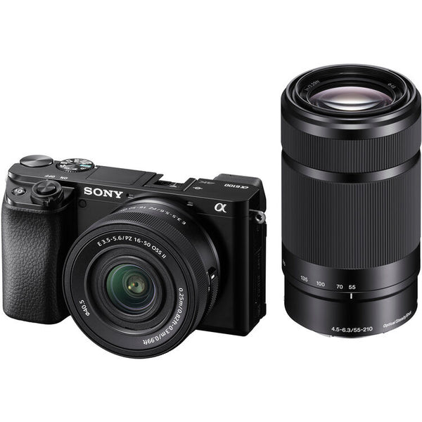 Sony a6100 Mirrorless Camera with 16-50mm and 55-210mm Lenses *OPEN BO
