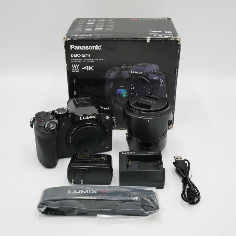 Panasonic Lumix G7 Mirrorless Camera with 14-140mm Lens (Black) *OPEN
