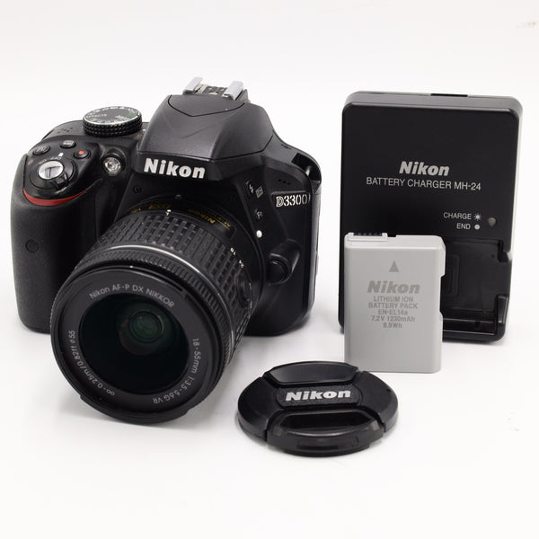 Nikon D3300 with 18-55MM AF-P DX VR Lens *USED*