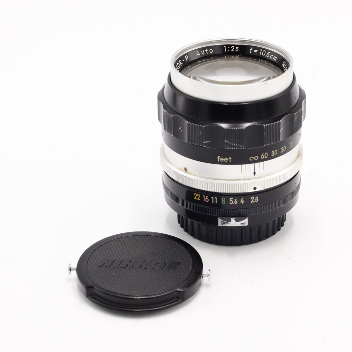Nikon NIKKOR-P 10.5cm f/2.5 Lens for Nikon F *USED*