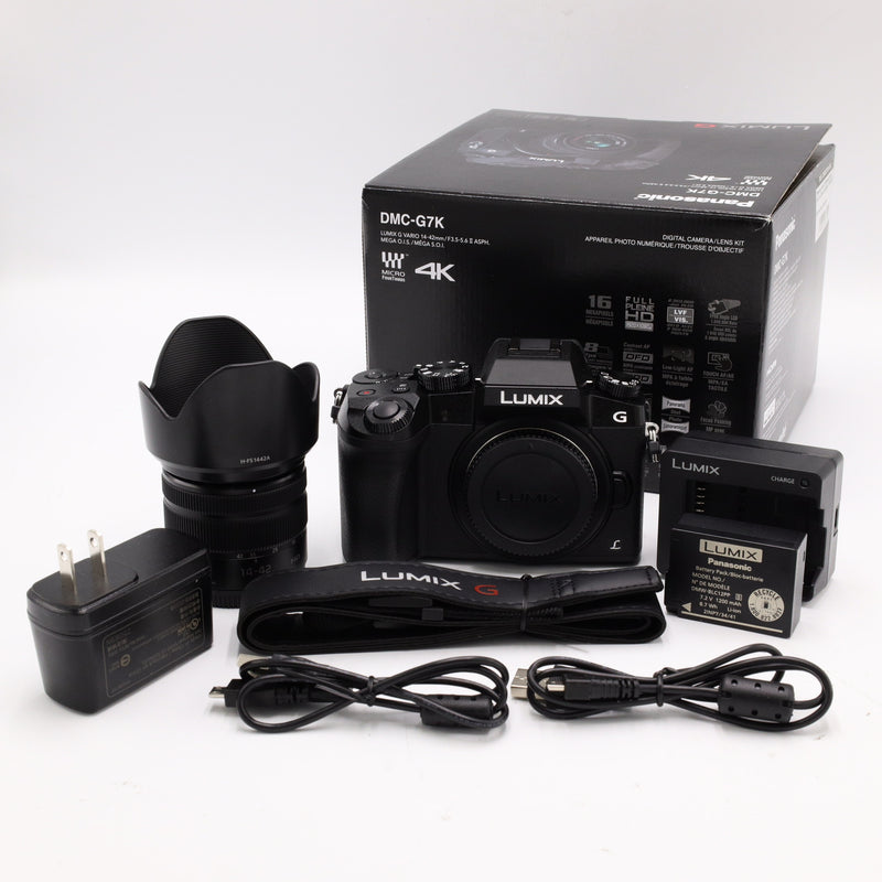 Panasonic Lumix G7 Mirrorless Camera with 14-42mm Lens (Black) *OPEN B