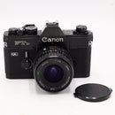 Canon FTb QL 35mm Film SLR Black With Canon FD 28mm f/2.8 Lens Kit *USED*