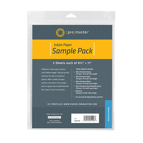 Promaster Inkjet Paper Sample Pack 8.5"x11"