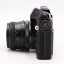 Canon FTb QL 35mm Film SLR Black With Canon FD 28mm f/2.8 Lens Kit *USED*