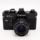 Canon FTb QL 35mm Film SLR Black With Canon FD 28mm f/2.8 Lens Kit *USED*