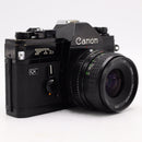 Canon FTb QL 35mm Film SLR Black With Canon FD 28mm f/2.8 Lens Kit *USED*