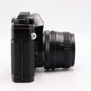 Canon FTb QL 35mm Film SLR Black With Canon FD 28mm f/2.8 Lens Kit *USED*