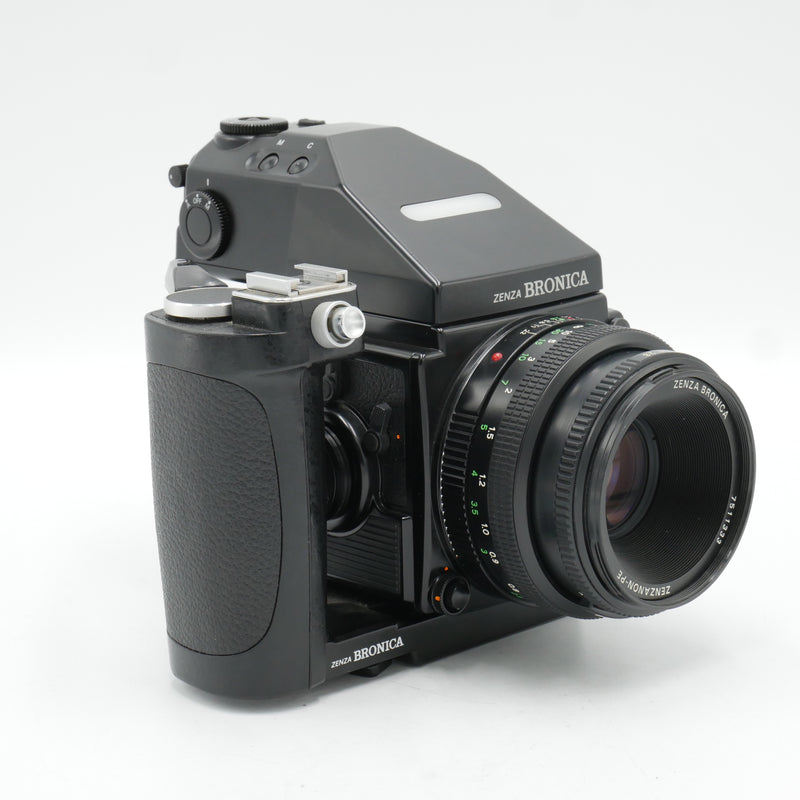 Zenza Bronica ETR Si Body with Zenzanon PE 75mm F2.8 Lens, Speed Grip, and  SQ-i AE Viewfinder *USED*