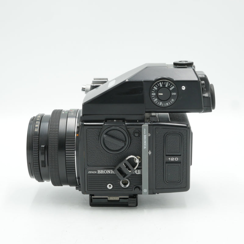 Zenza Bronica ETR Si Body with Zenzanon PE 75mm F2.8 Lens, Speed Grip, and  SQ-i AE Viewfinder *USED*