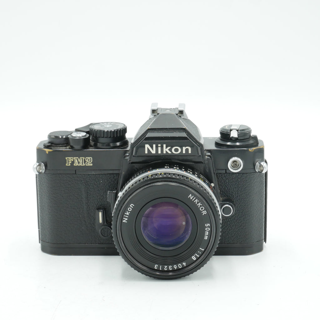 Nikon FM2 35mm Camera Body, Black with NIKKOR 50mm F/1.8 
