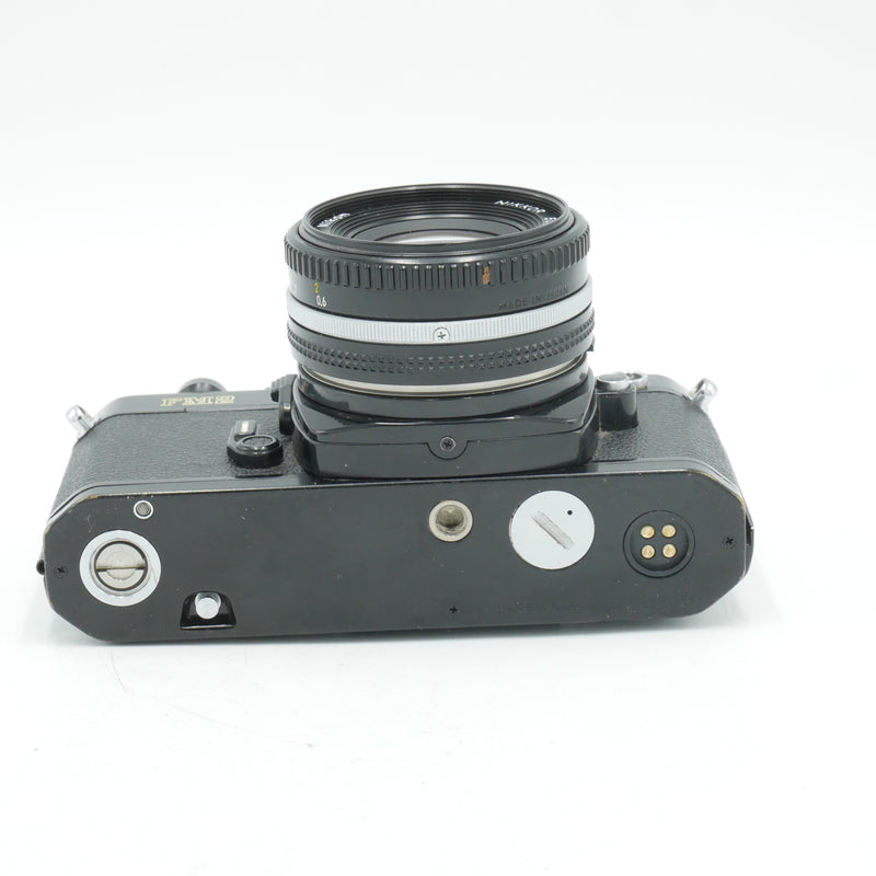 Nikon FM2 35mm Camera Body, Black with NIKKOR 50mm F/1.8 Lens *USED*