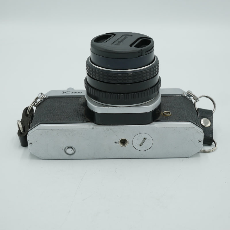 Asahi Pentax K1000 35mm Film Camera w/ Pentax 50mm F/2 SMC M K Mount Manual Focus Lens *USED*