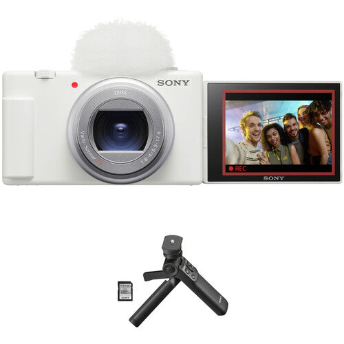 Sony ZV-1 II Digital Camera (White) with Vlogger Accessory Kit