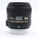 Nikon AF-S DX Micro NIKKOR 40mm f/2.8G Lens *USED*