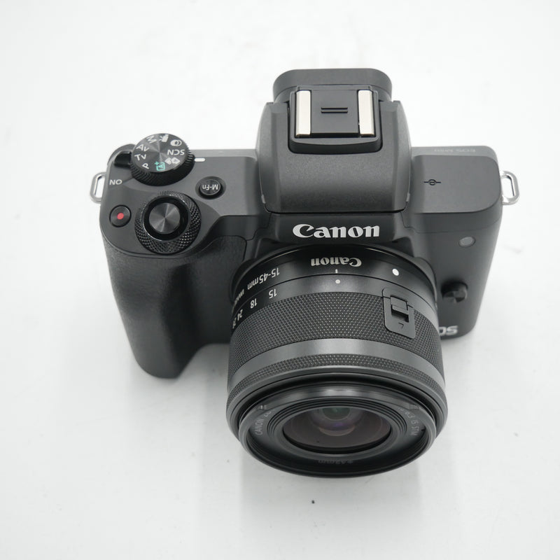 Canon EOS M50 Mirrorless Digital Camera with 15-45mm Lens (Black) *USED*