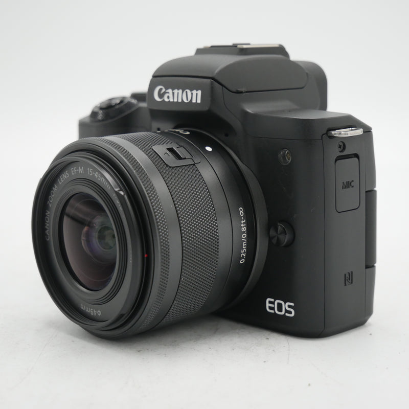 Canon EOS M50 Mirrorless Digital Camera with 15-45mm Lens (Black) *USED*